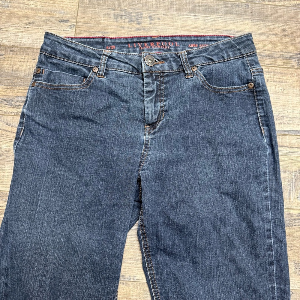 Liverpool Dark Blue Abby Skinny Denim Jeans - Picture 2 of 13